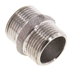 Double Nipple G1'' Stainless Steel Flat Seal 16bar (224.8psi) 36mm Hex