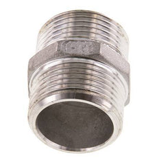 Double Nipple G1'' Stainless Steel Flat Seal 16bar (224.8psi) 36mm Hex