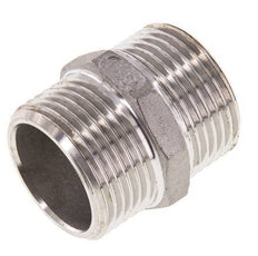 Double Nipple G1'' Stainless Steel Flat Seal 16bar (224.8psi) 36mm Hex