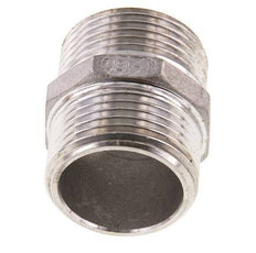 Double Nipple G1'' Stainless Steel Flat Seal 16bar (224.8psi) 36mm Hex