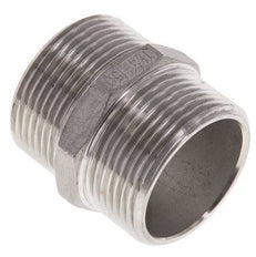 Double Nipple G1 1/4'' Stainless Steel Flat Seal 16bar (224.8psi) 45mm Hex