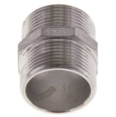 Double Nipple G1 1/4'' Stainless Steel Flat Seal 16bar (224.8psi) 45mm Hex
