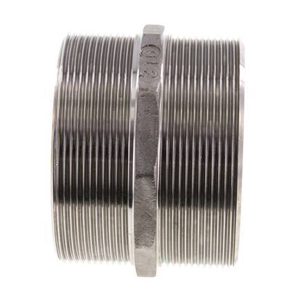 Double Nipple G3'' Stainless Steel Flat Seal 16bar (224.8psi) 92mm Hex