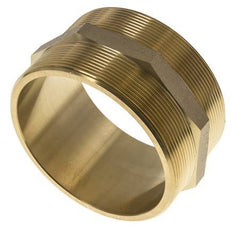Double Nipple G4'' Brass Flat Seal 16bar (224.8psi) 114mm Hex