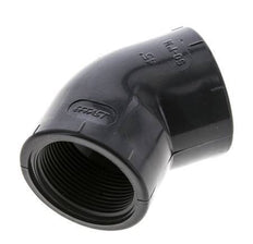45deg Angled Fitting Rp1 1/2'' Female PVC-U 16bar (224.8psi) EN 1452-3