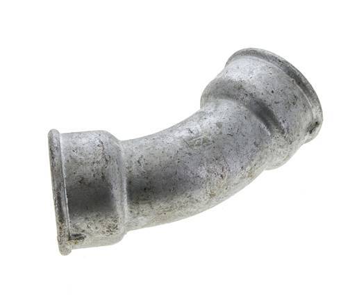 45deg Angled Fitting Rp1 1/2'' Female Cast Iron 25bar (351.25psi)