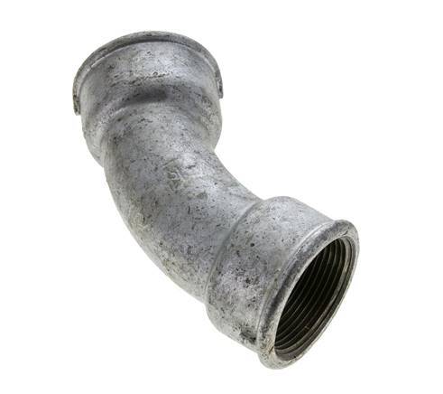 45deg Angled Fitting Rp1 1/2'' Female Cast Iron 25bar (351.25psi)