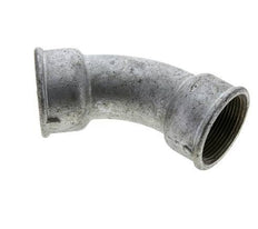 45deg Angled Fitting Rp1 1/2'' Female Cast Iron 25bar (351.25psi)
