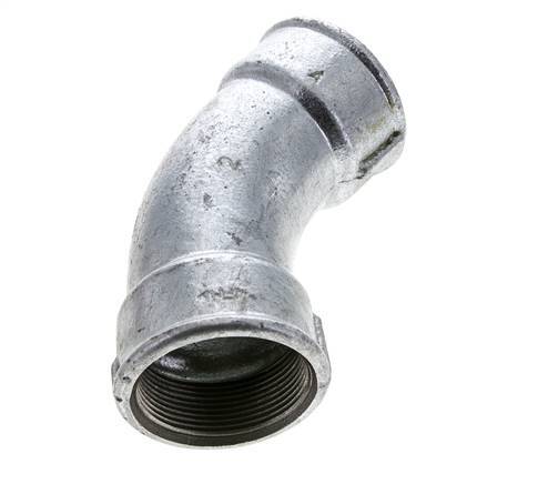 45deg Angled Fitting Rp2'' Female Cast Iron 25bar (351.25psi)
