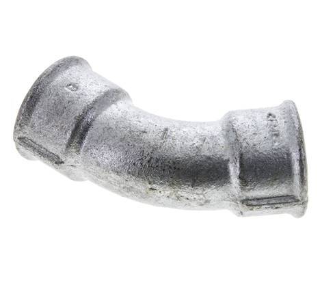45deg Angled Fitting Rp1'' Female Cast Iron 25bar (351.25psi)