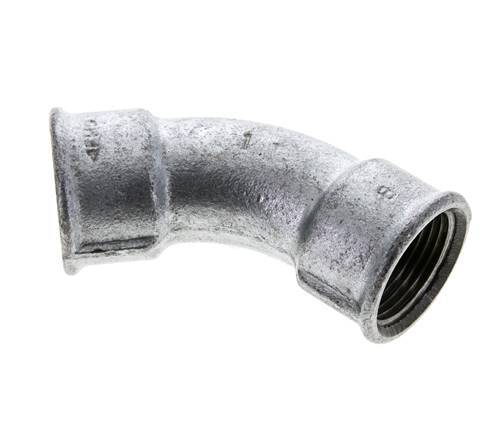45deg Angled Fitting Rp1'' Female Cast Iron 25bar (351.25psi)