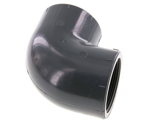 90deg Angled Fitting Rp2'' Female PVC-U 16bar (224.8psi) EN 1452-3