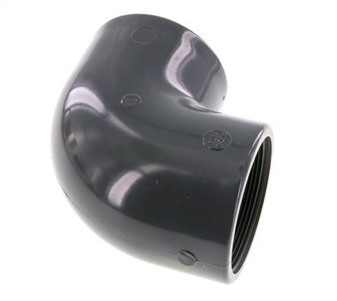 90deg Angled Fitting Rp2 1/2'' Female PVC-U 16bar (224.8psi) EN 1452-3