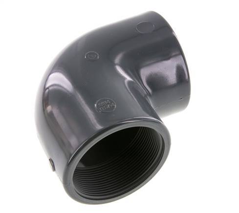 90deg Angled Fitting Rp2 1/2'' Female PVC-U 16bar (224.8psi) EN 1452-3