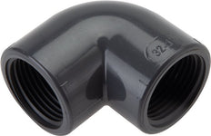 90deg Angled Fitting Rp1'' Female PVC-U 16bar (224.8psi) EN 1452-3 [2 Pieces]