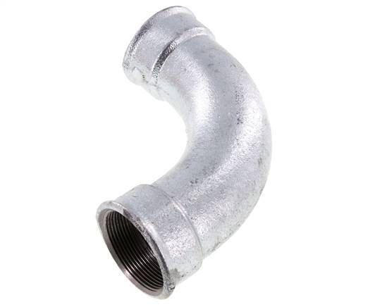 90deg Angled Fitting Rp2'' Female Long Cast Iron 25bar (351.25psi)