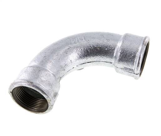 90deg Angled Fitting Rp1 1/4'' Female Long Cast Iron 25bar (351.25psi)