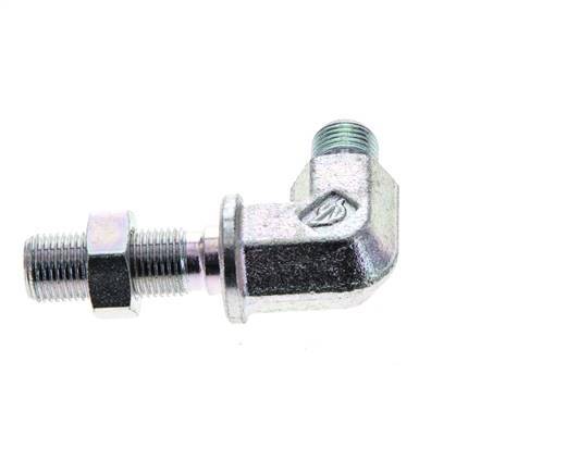 90deg Angled Fitting G1/8'' Bulkhead High Pressure Steel 60° Cone 350bar (4917.5psi) Hydraulic