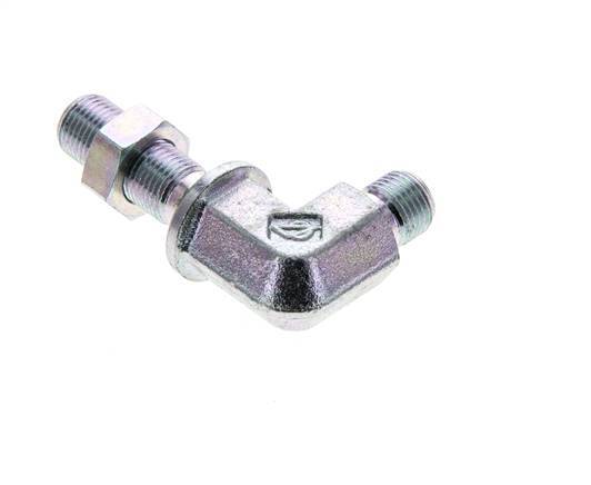 90deg Angled Fitting G1/8'' Bulkhead High Pressure Steel 60° Cone 350bar (4917.5psi) Hydraulic