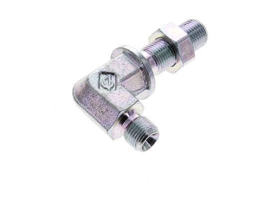 90deg Angled Fitting G1/8'' Bulkhead High Pressure Steel 60° Cone 350bar (4917.5psi) Hydraulic