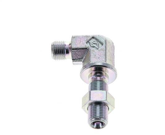 90deg Angled Fitting G1/8'' Bulkhead High Pressure Steel 60° Cone 350bar (4917.5psi) Hydraulic