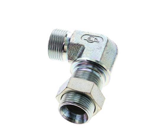 90deg Angled Fitting G3/4'' Bulkhead High Pressure Steel 60° Cone 325bar (4566.25psi) Hydraulic