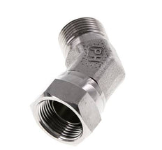 45deg Angled Fitting G3/4'' Female x Male High Pressure Stainless Steel 60° Cone 175bar (2458.75psi) Hydraulic
