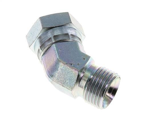 45deg Angled Fitting G1/2'' Female x Male High Pressure Steel 60° Cone 300bar (4215.0psi) Hydraulic