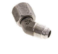 45deg JIC Angled Fitting UNF 9/16''-18 Male x Female Stainless Steel 275bar (3863.75psi)