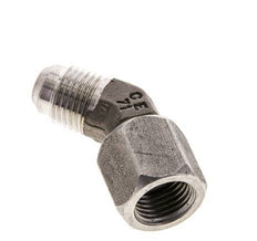45deg JIC Angled Fitting UNF 9/16''-18 Male x Female Stainless Steel 275bar (3863.75psi)