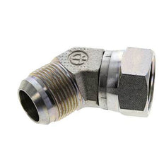 45deg JIC Angled Fitting UN 1-5/16''-12 Male x Female Steel 170bar (2388.5psi)