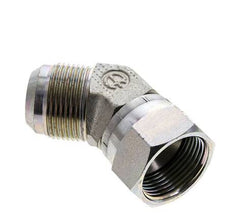 45deg JIC Angled Fitting UN 1-5/16''-12 Male x Female Steel 170bar (2388.5psi)