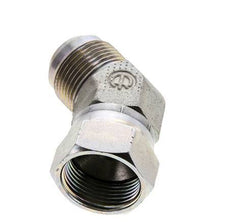 45deg JIC Angled Fitting UN 1-5/16''-12 Male x Female Steel 170bar (2388.5psi)