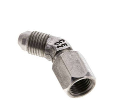 45deg JIC Angled Fitting UNF 7/16''-20 Male x Female Stainless Steel 310bar (4355.5psi)