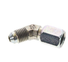 45deg JIC Angled Fitting UNF 7/16''-20 Male x Female Steel 310bar (4355.5psi)