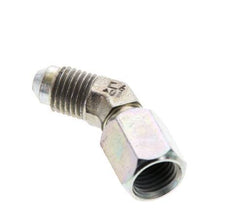 45deg JIC Angled Fitting UNF 7/16''-20 Male x Female Steel 310bar (4355.5psi)