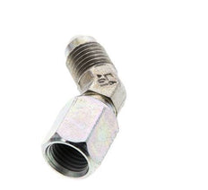 45deg JIC Angled Fitting UNF 7/16''-20 Male x Female Steel 310bar (4355.5psi)