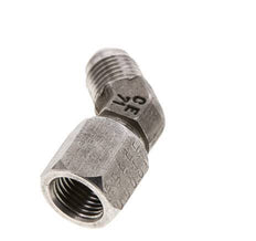 45deg JIC Angled Fitting UNF 1/2''-20 Male x Female Stainless Steel 275bar (3863.75psi)