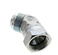 45deg JIC Angled Fitting UN 1-5/8''-12 Male x Female Steel 140bar (1967.0psi)