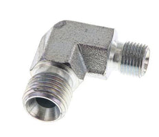 90deg Angled Reducing Fitting G1/8'' x G1/4'' High Pressure Steel 60° Cone 350bar (4917.5psi) Hydraulic