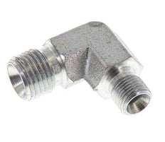 90deg Angled Reducing Fitting G1/8'' x G1/4'' High Pressure Steel 60° Cone 350bar (4917.5psi) Hydraulic