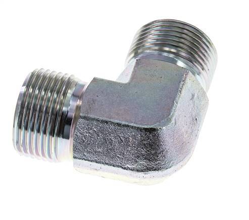 90deg Angled Fitting G1'' High Pressure Steel 60° Cone 225bar (3161.25psi) Hydraulic