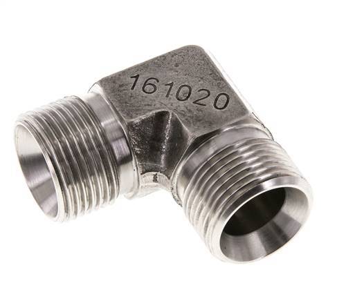 90deg Angled Fitting G3/4'' High Pressure Stainless Steel 60° Cone 325bar (4566.25psi) Hydraulic