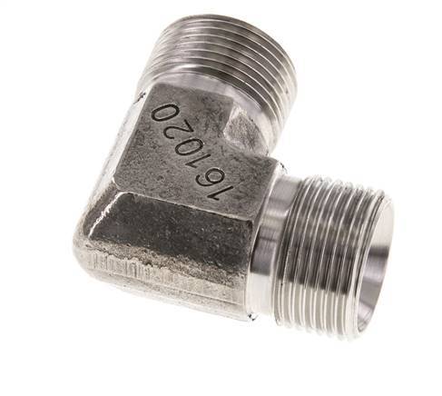 90deg Angled Fitting G3/4'' High Pressure Stainless Steel 60° Cone 325bar (4566.25psi) Hydraulic