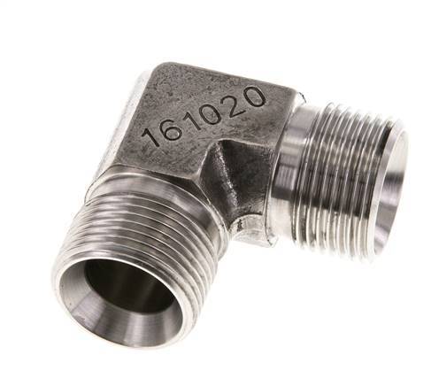 90deg Angled Fitting G3/4'' High Pressure Stainless Steel 60° Cone 325bar (4566.25psi) Hydraulic