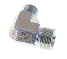 90deg Angled Reducing Fitting G1/2'' x G3/4'' High Pressure Steel 60° Cone 325bar (4566.25psi) Hydraulic