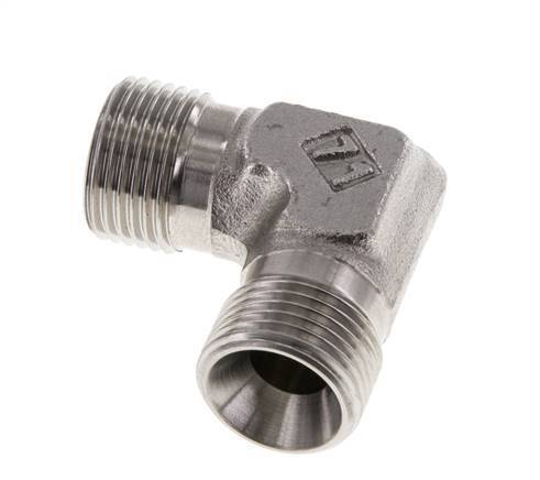 90deg Angled Fitting G3/8'' High Pressure Stainless Steel 60° Cone 325bar (4566.25psi) Hydraulic
