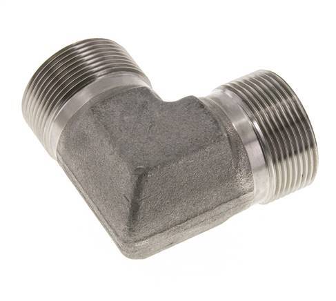 90deg Angled Fitting G1 1/2'' High Pressure Stainless Steel 60° Cone 190bar (2669.5psi) Hydraulic