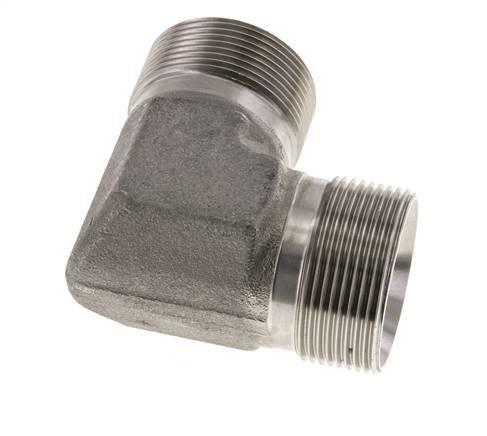 90deg Angled Fitting G1 1/2'' High Pressure Stainless Steel 60° Cone 190bar (2669.5psi) Hydraulic