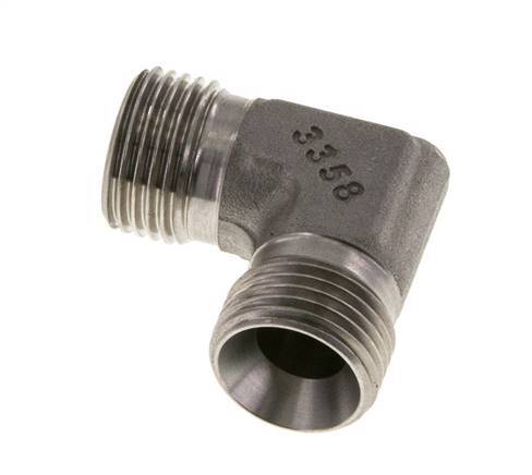 90deg Angled Fitting G1/2'' High Pressure Stainless Steel 60° Cone 350bar (4917.5psi) Hydraulic